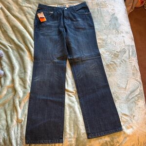 Men's Dark Blue Straight-Leg Jeans